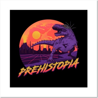 Prehistopia ✅ Dinosaurs and Cyberpunk Posters and Art